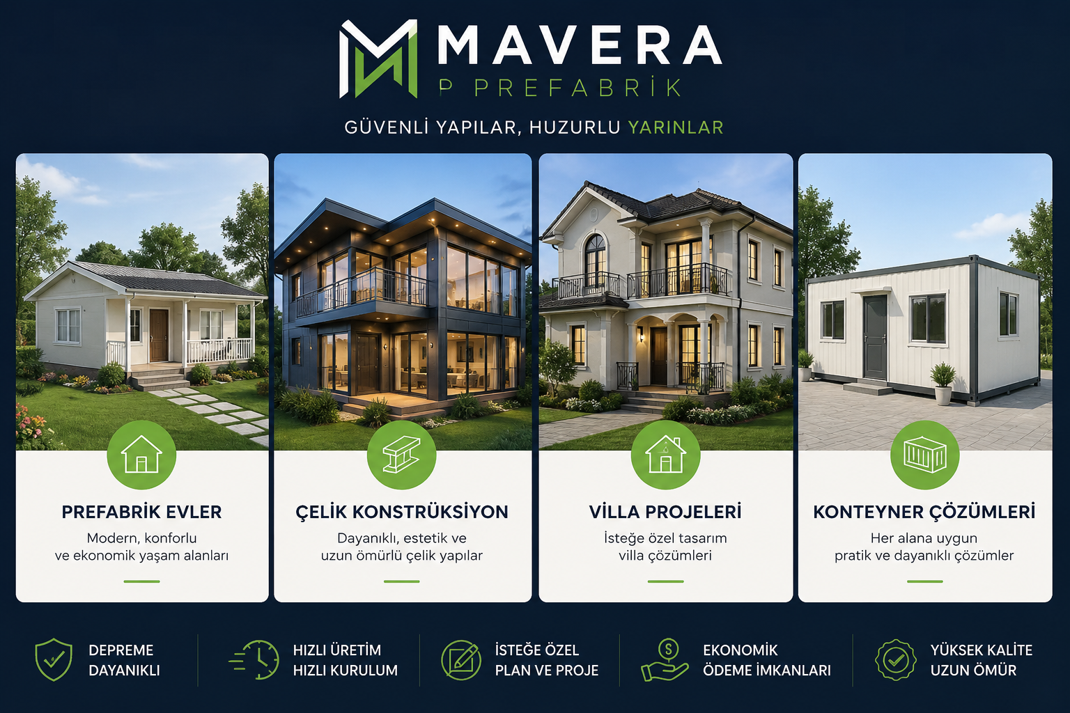 Prefabrik Ev 55 m2 1+1 Model 01